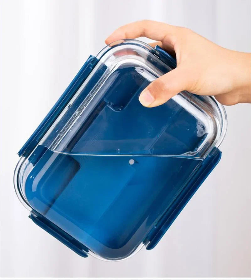 Glass Lunch Box Portable High Temperature Resistant Leak-proof Bento Box Microwave Heat Food Container Food Storage