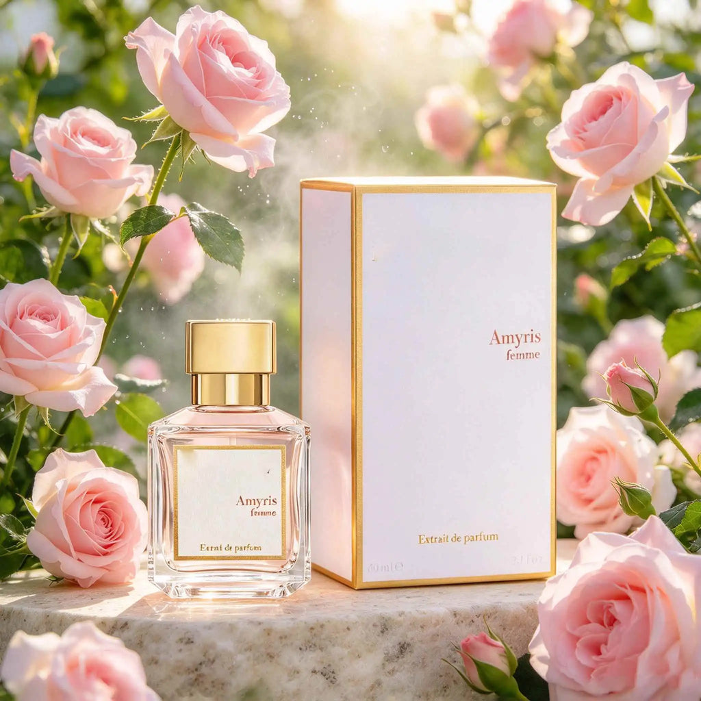 Amyris Femme Women’s Perfume 70Ml,Layered Woody Floral Fragrance,Lemon Blossom, Pear Accord、Amyris Oil, Musk, Amber Accord，Square Clear Glass Bottle With Gilded Cap, White And Gold Gift Box，As Premium Gift