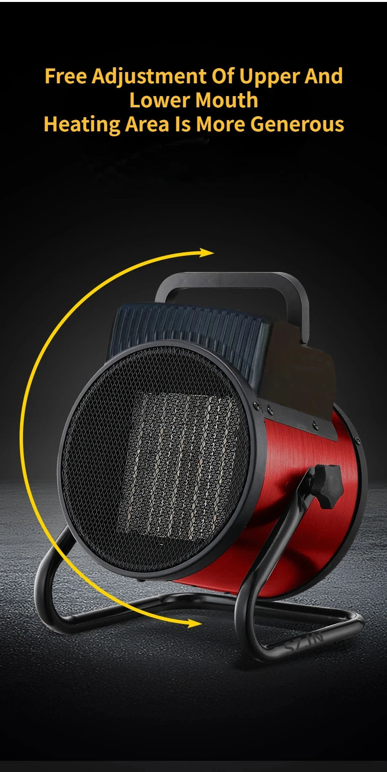 Industrial Portable Electric Heater Blower with Adjustable Ceramic Heating Stove Radiator Natural Hot Wind Thermal Air Warmer