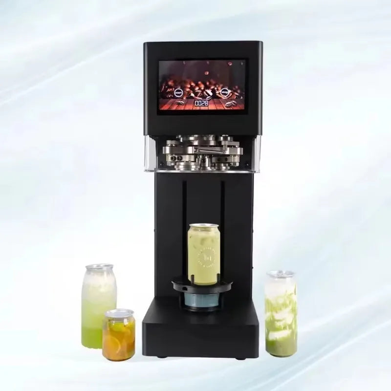Commercial Aluminum Cover Cup Sealing Machine Fully Automatic Can Sealing Machine for Milk Tea Shop Beverage Can Sealing Machine