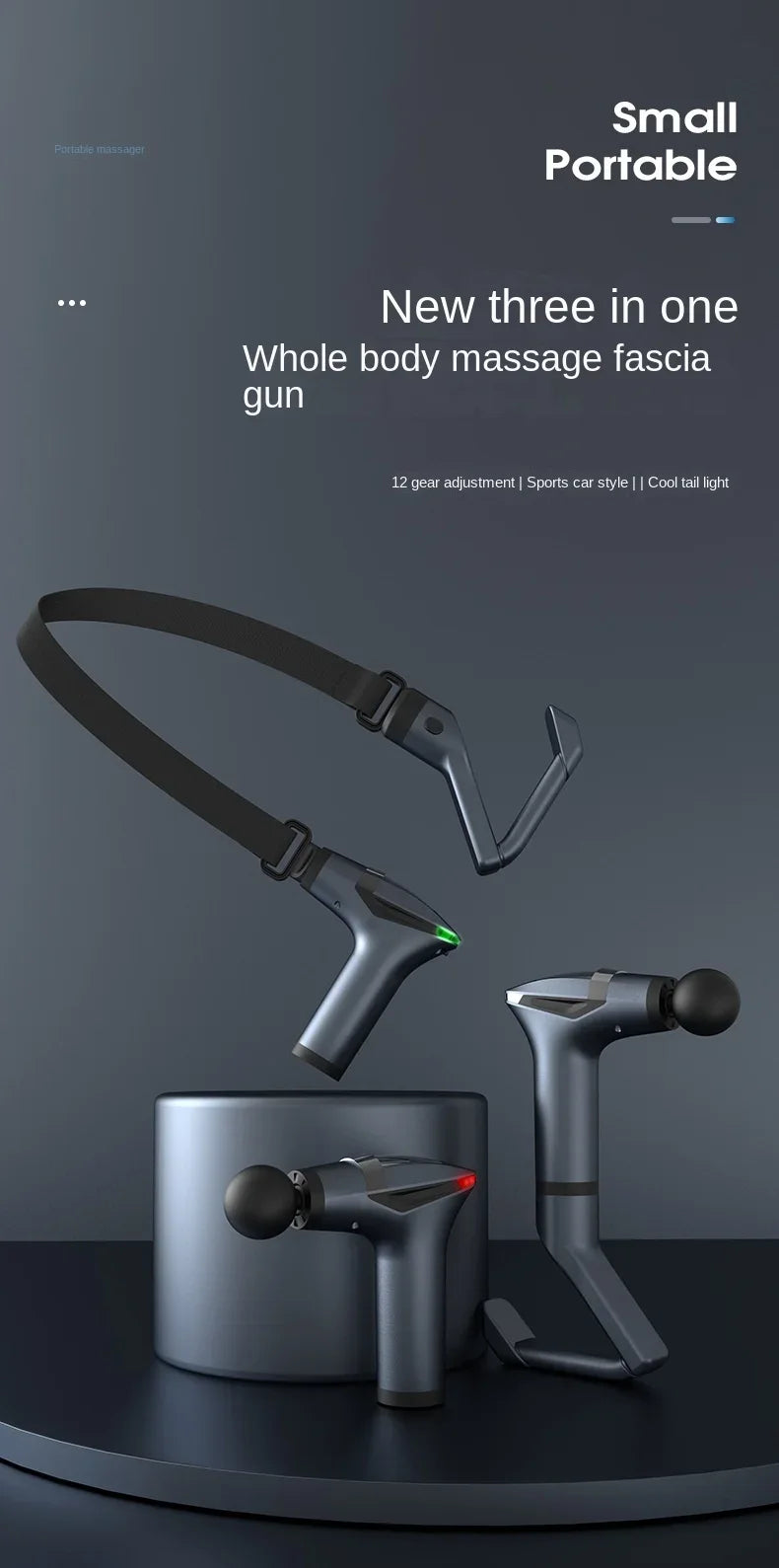 Multi functional split band fascia gun with detachable handle vibration massage professional fitness muscle relaxation massager
