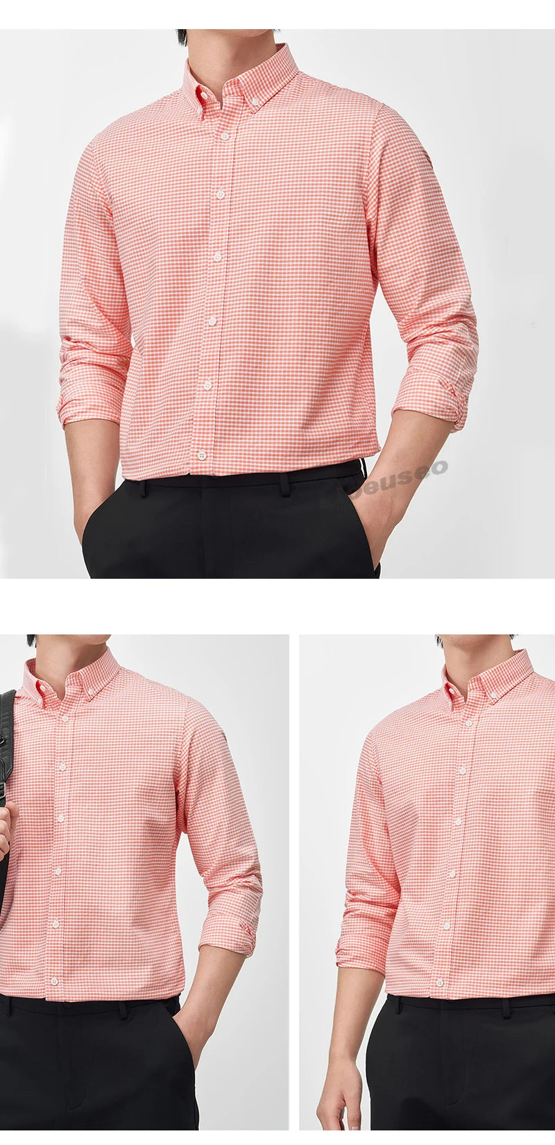 New 100% Pure Cotton Striped Shirt For Men's Long Sleeve Casual Regular Fit Soft Comfortable Business Social Shirts Men Clothing