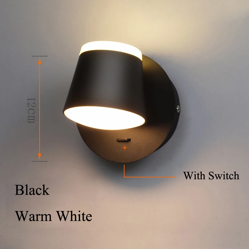Indoor Home 8W LED Wall Light Wall Mounted Rotation Ceiling LED Wall Lamp Aisle Corridor Living Room Bedroom Reading Lights