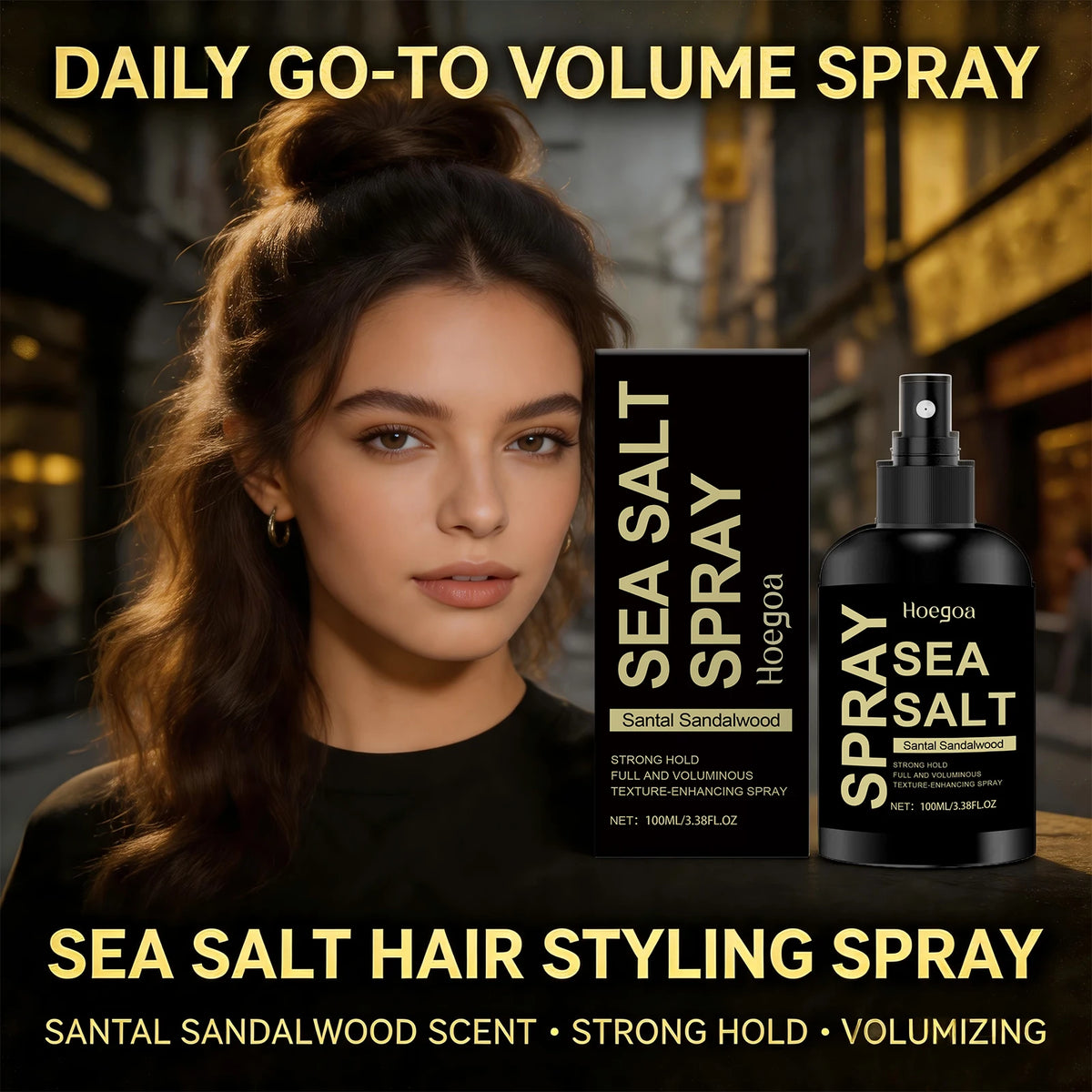 Sea Salt Spray Root Volumizing Hair Strong Hold Hair Styling Spray Long-Lasting Shine Hold Mist for Fine Flat Men Women Hair