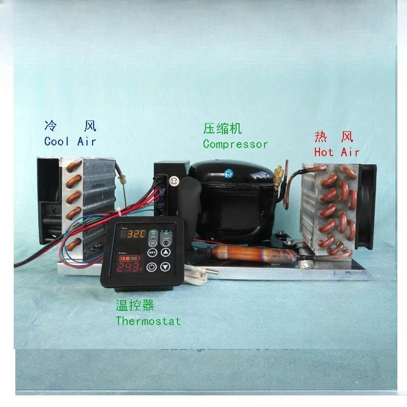 BD35A mini cold air integrated unit assembly 12V24V power-on refrigeration miniature air conditioner unit with temperature