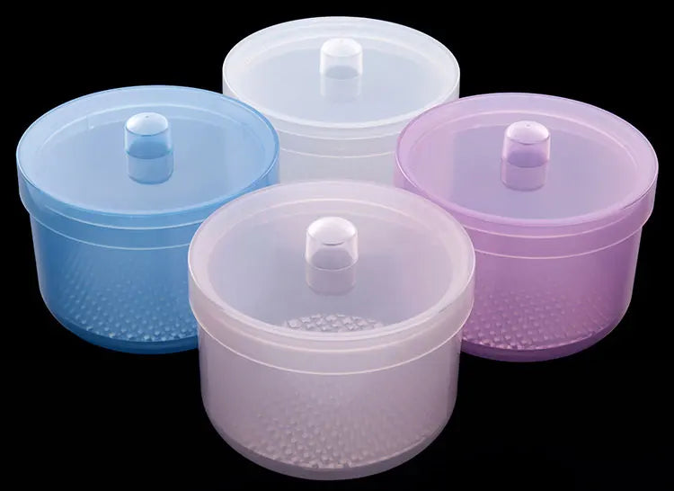 Nail Drill Bits Disinfection Box Double Layer Filtration Cleaning Box Manicure Storage Case Nail Brush Cleaning Container