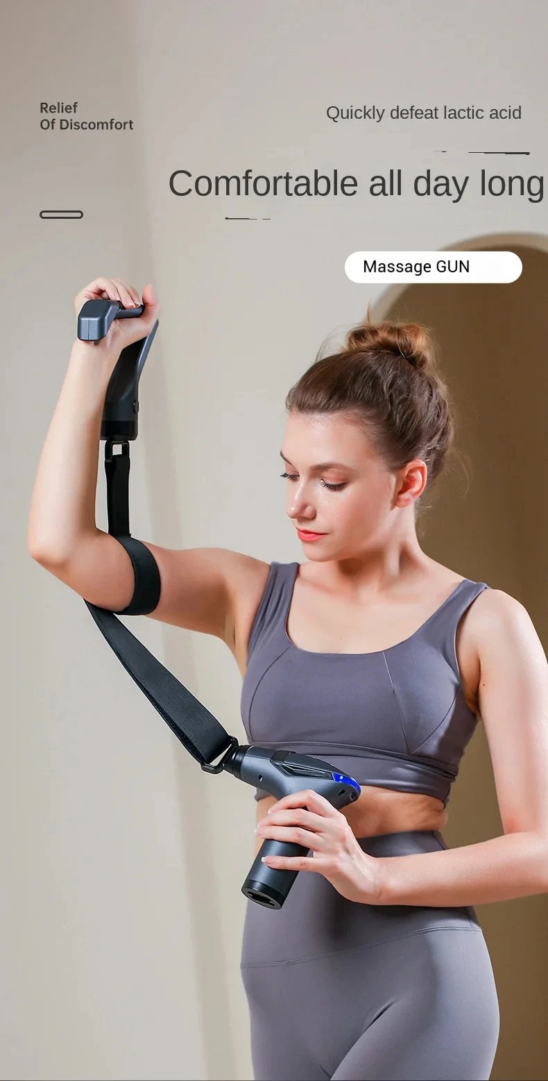 Hot Selling Long-handle Electric Massage Gun Multifunctional for Muscle Relaxation Deep Tissue Percussion