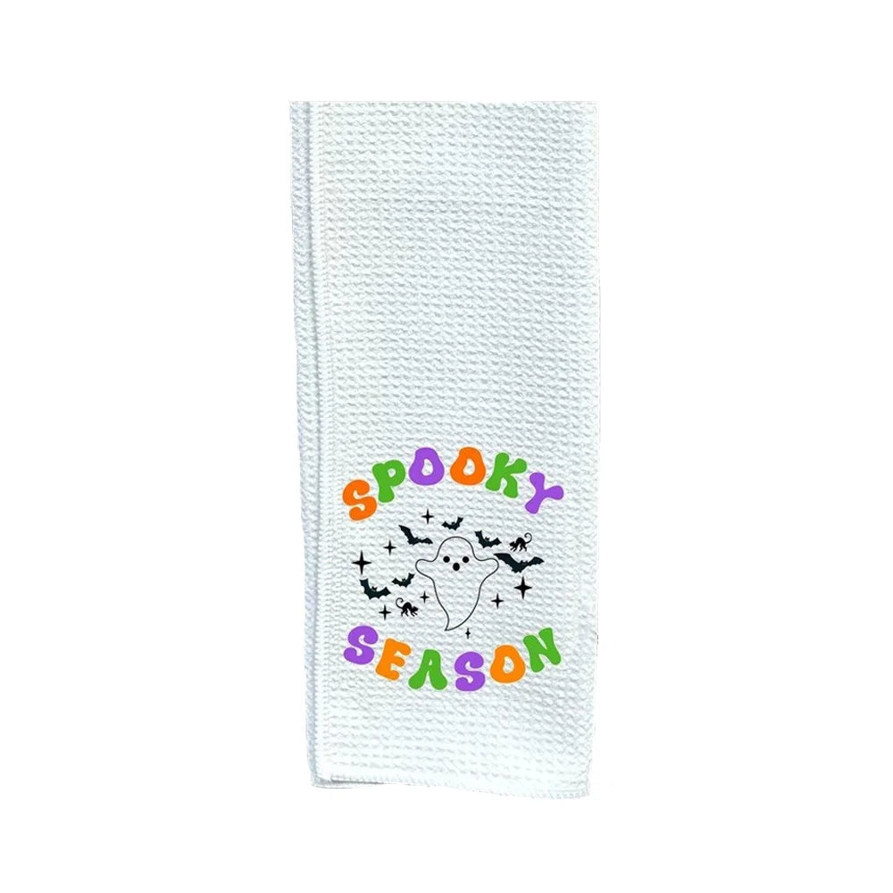 Custom 1Pcs Halloween Theme Dish Towel Tea Towel Halloween Kitchen Decor Fall Gift for Mom Dish Towel Party Table Accessories