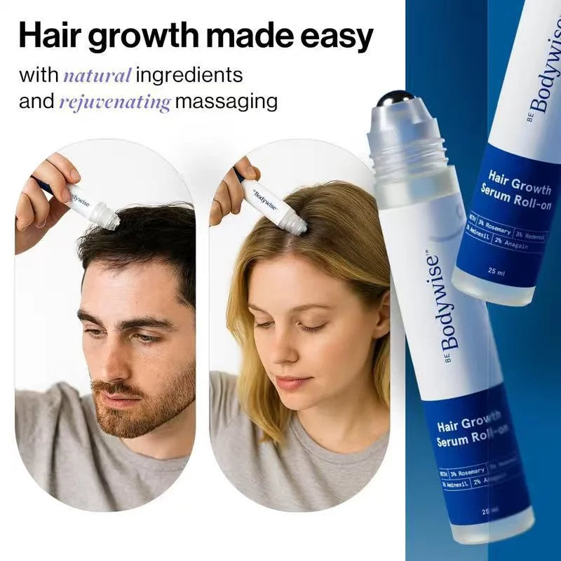 25ml Natural 3% Rosemary Extract For Thicker Hair Roller Hair Serum Lightweight Roll On Hair Thickening Treatment Hair Care