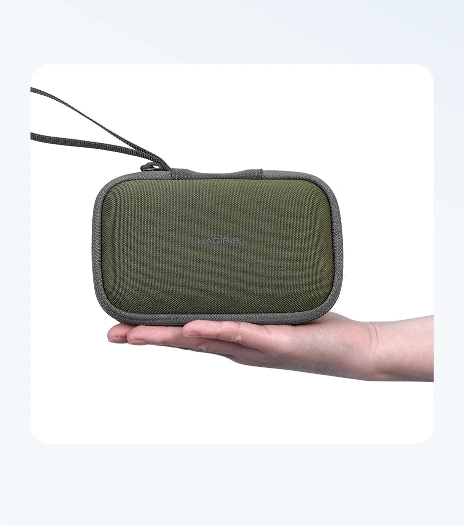 Hagibis Electronic Organizer Travel Case Bag for Mouse Portable Carry Case for Wireless Mouse Cable Charger Power Bank Hardshell