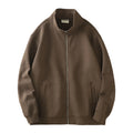DUKEEN PIQUE Fabric Men's Casual Sweatshirts Spring and Autumn Solid Color Stand Collar Zipper Cardigan Coat Men's Clothing