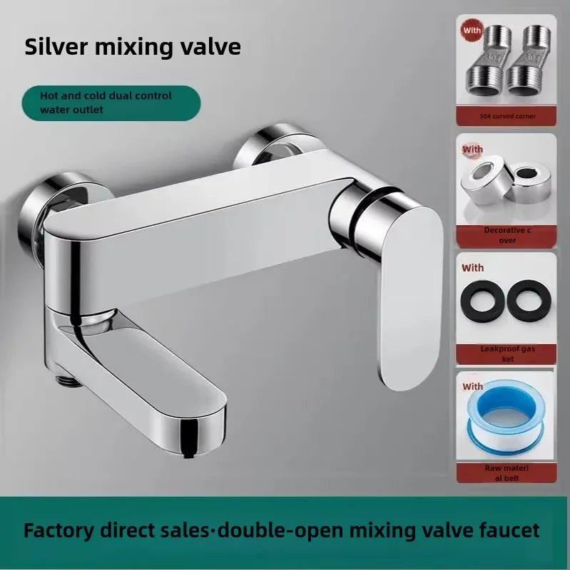 Bathroom Swivel Tub Spout  Hand Shower Wall Mounted  Bath Faucets Bathtub Tap Brass Bathtub Hot and Cold Mixer Shower