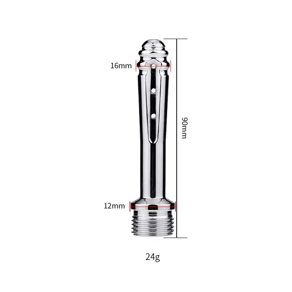 Stainless Steel Shower Bidet Faucet Rushed Anal Douche Portable Shower Cleaning Enemator Enema Metal Anal Cleaner Butt Plugs Tap