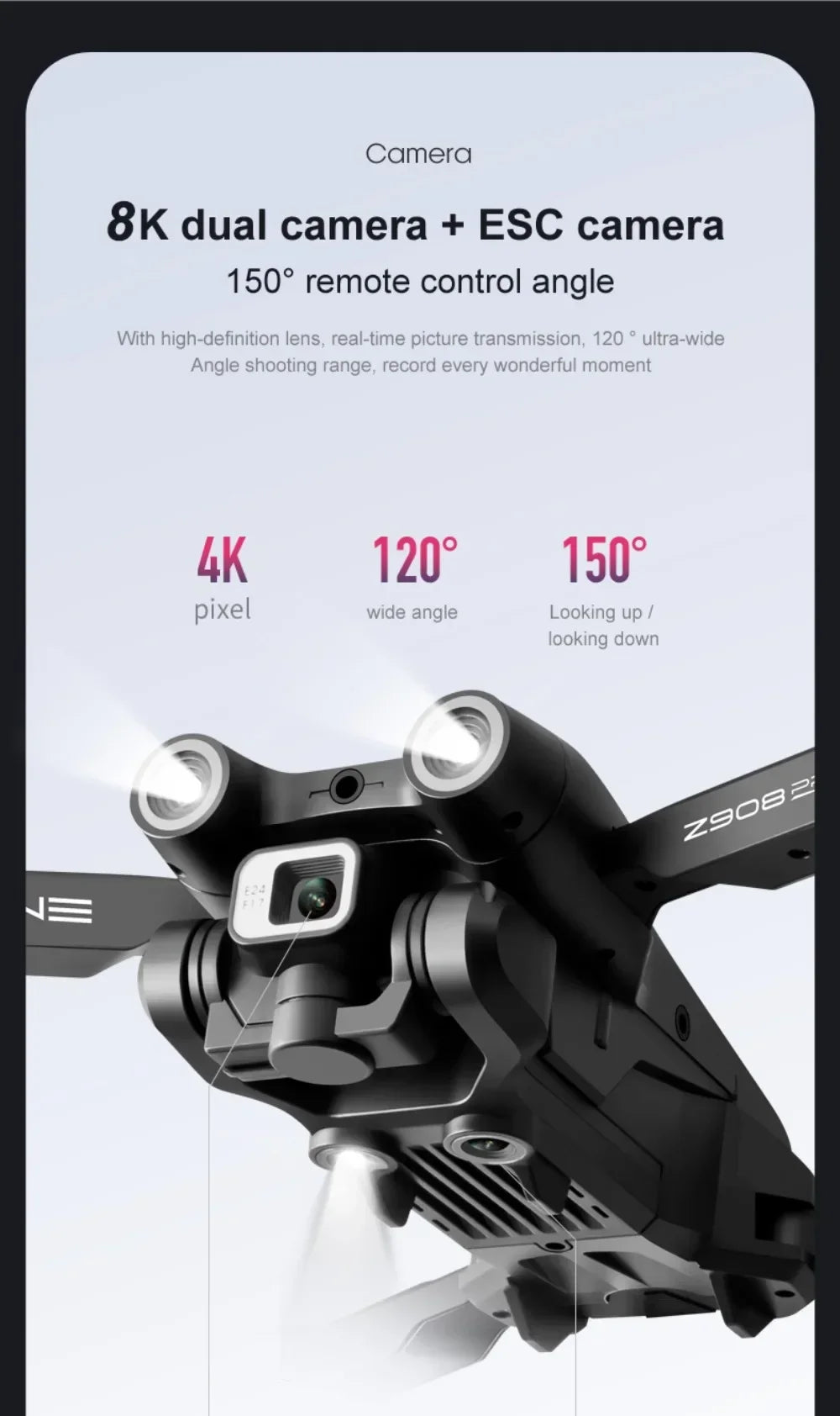 Original Z908 Pro /MAX 8K Drone ESC Professional 4K Dron Optical Flow Localization 3sided Obstacle Avoidance Quadcopter Toys