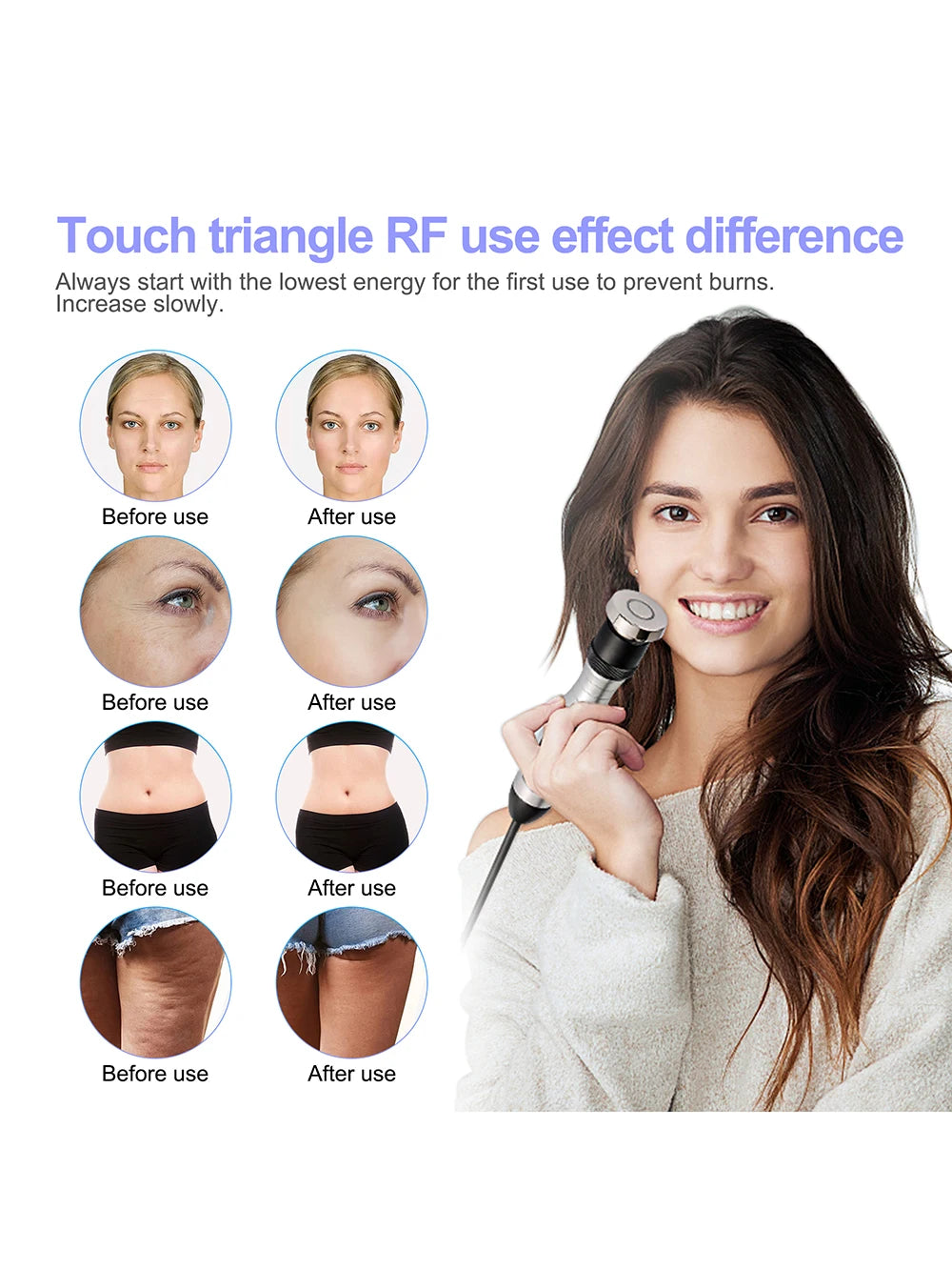Beauty Star Tripolar 3 in 1 Facial Machine for Lifting Facial Body Slimming Skin Rejuvenation Eye Care