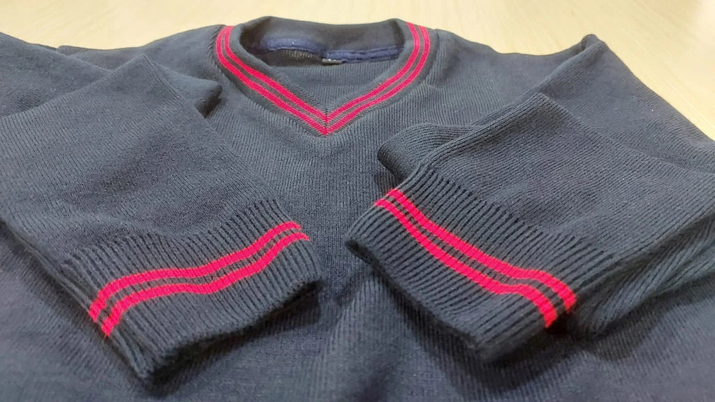 Factory Hot Sale High Quality Custom Logo Unisex Children's Knitted Acrylic Long Sleeve V Neck Comfortable School Uniform