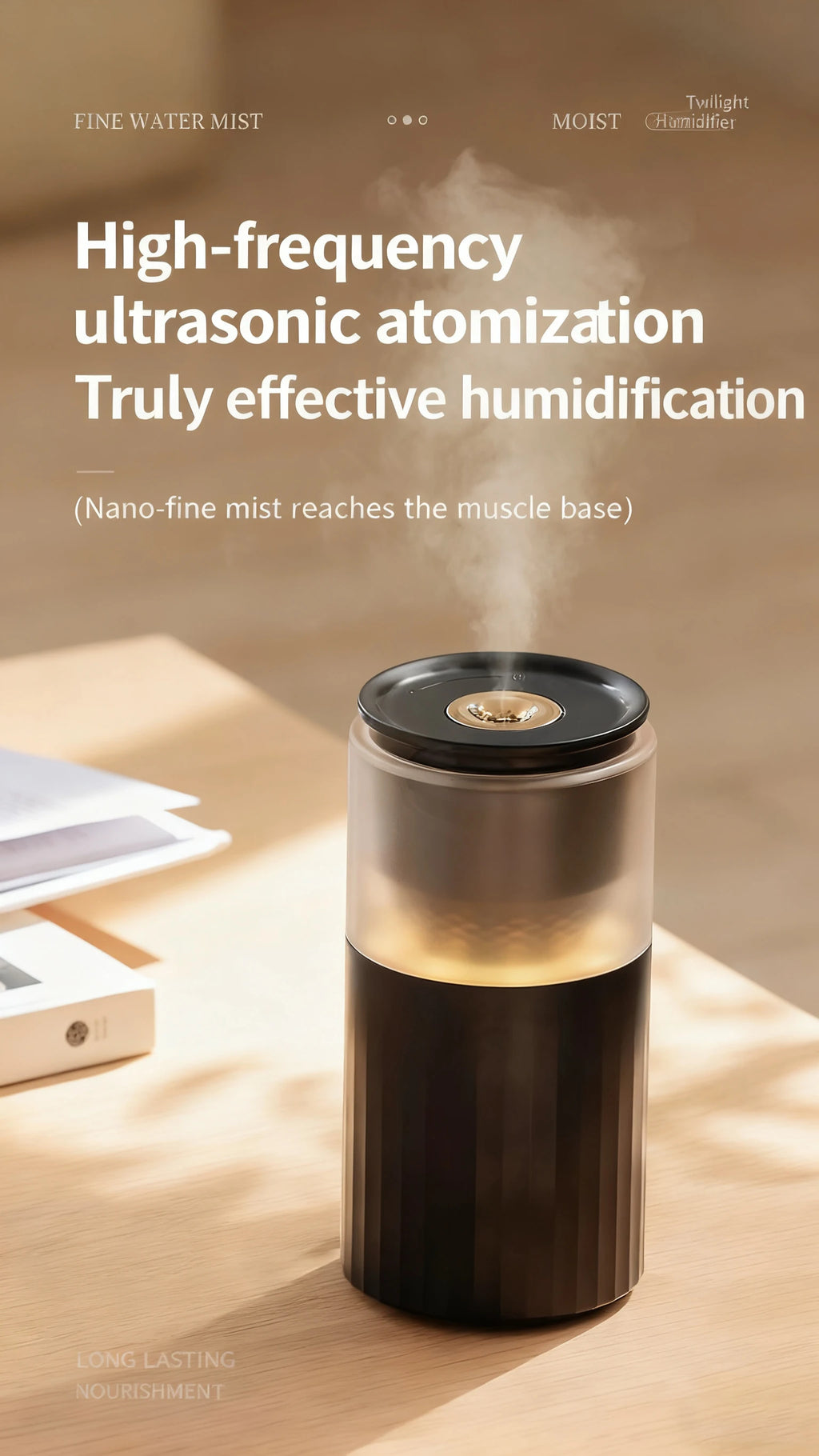 High Quality Colorful Humidifier Rotation Adjustment Night Light 250ML Essential Oil Air Humidifier