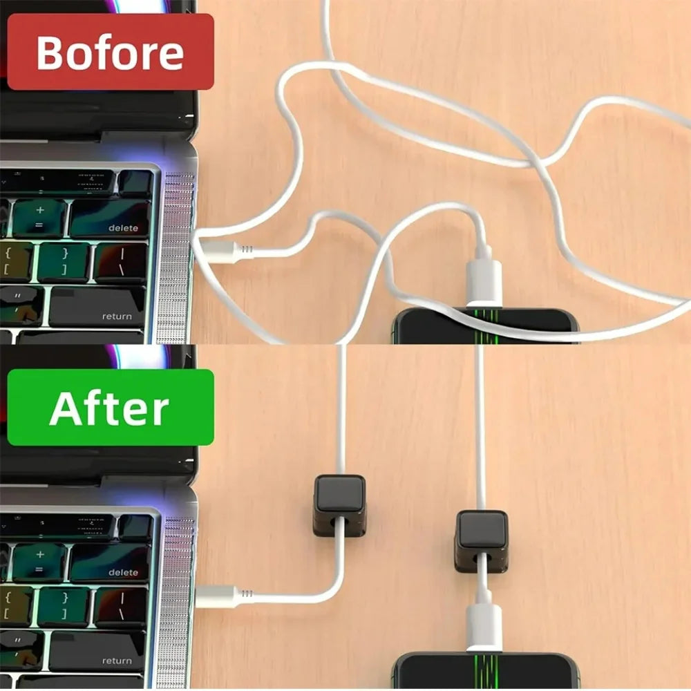 3/6/12PCS Portable Magnetic Cable Clips Cable Protector Desk Tidy Management Clips For Mouse Earphone Wire Organizer Cable Stand