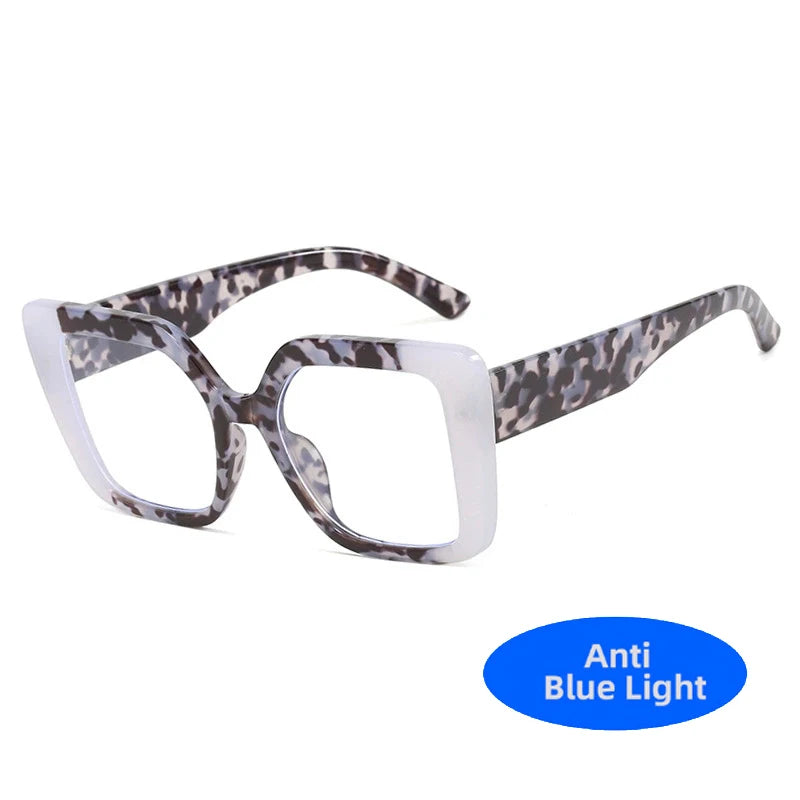 Oversized Square Frame Classic New Fashion Glasses Women Men Luxury Brand Designer Computer Games Anti-Blue Light Eyewear Unisex