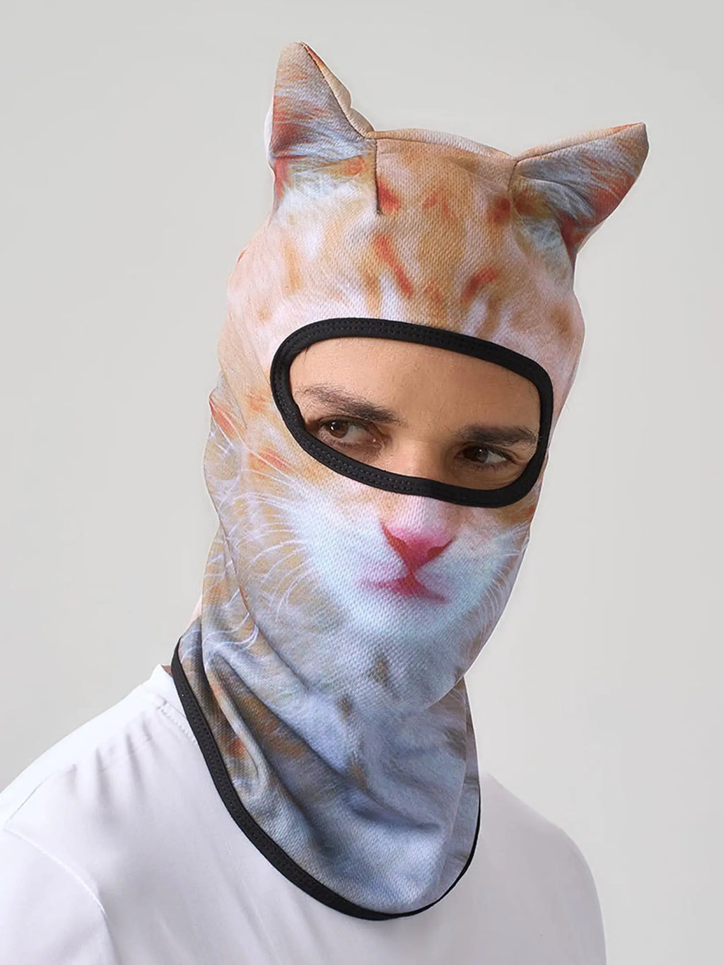 3D Cat Animal Ski Balaclava Ski Mask with Ears,Suitable for Music Festivals,Raves,Ski,Halloween or Party Outdoor