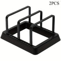 3-in-1 Kitchen Organizer Rack:Space-Saving Drying Storage Tray for Pots,Pans,Lids & Cutting Boards- Durable Countertop Organizer