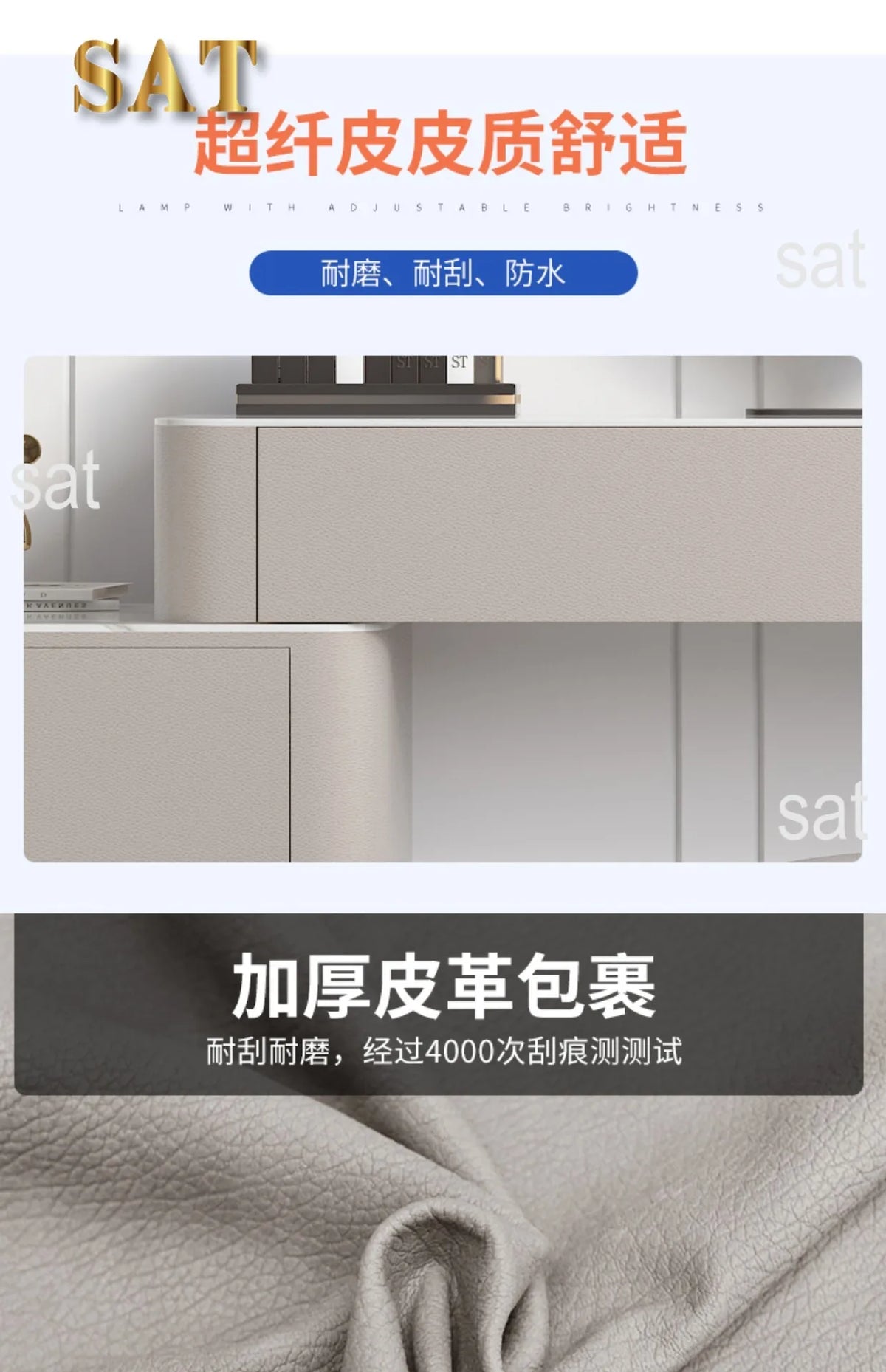 Modern Vanity Table with Mirror & Storage