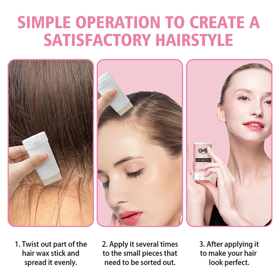 GOIPLE Moisturizing & Nourishing Rice Water & Rosemary Spray Smoothing Hair Wax Stick Flyaway Control Baby Bangs Gel Styling Wax