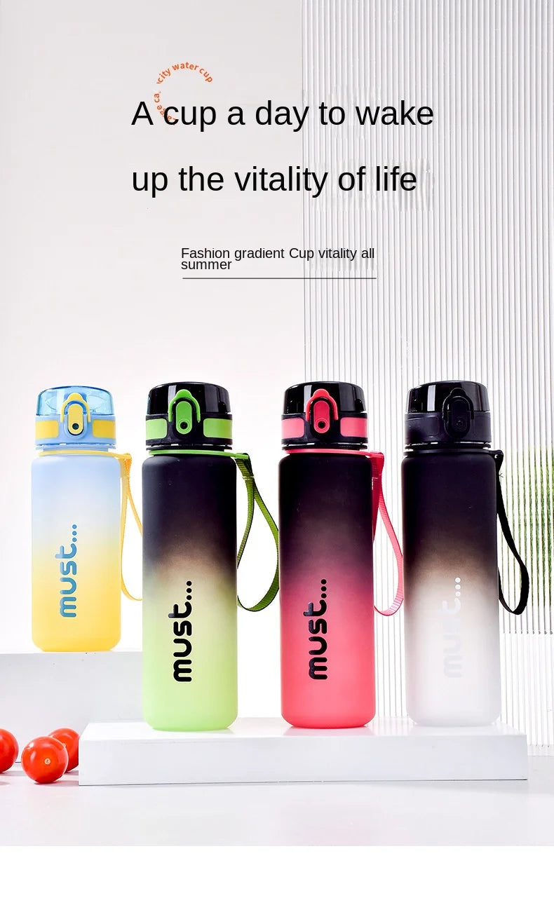 500ml 650ml Sports Water Bottle BPA Free High Capacity Plastic Fitness Portable Durable Camping Hiking Outdoor Sports Bottle
