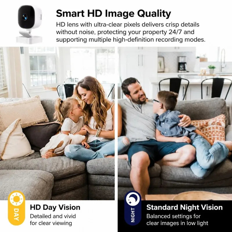 Mini Compact HD Wireless Surveillance Camera Mobile Remote Real-time View Indoor Safety Monitor Built-in Night Vision Motion