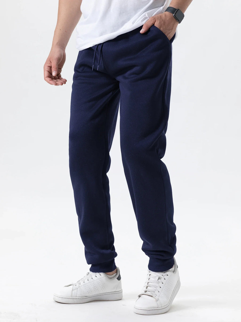 Men's Casual Pants Autumn Winter Fleece Sweatpants Men Running Jogger Sports Gym Trousers Fashion Solid Color Workout Long Pants