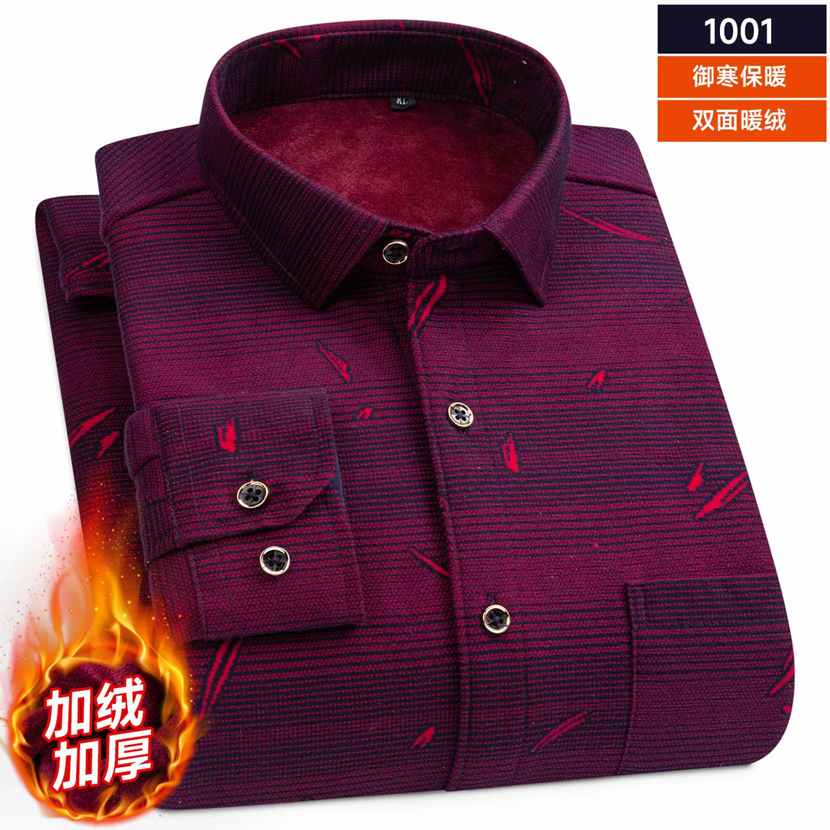 2025 Men's Autumn Winter Warm Long Sleeve Casual Plaid Shirts Thickern Fleece Check Shirts for Men Plus Size Male Office Clothes