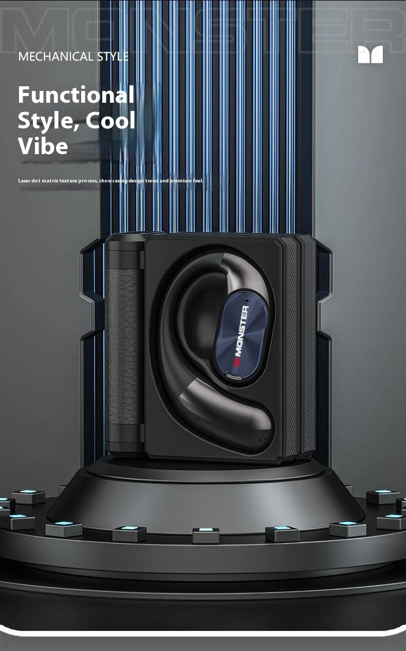 MONSTER AC530 Wireless Bluetooth Earphones Noise-Canceling Wireless Bio-Fiber Dynamic Driver Foldable Music Earphones Gift
