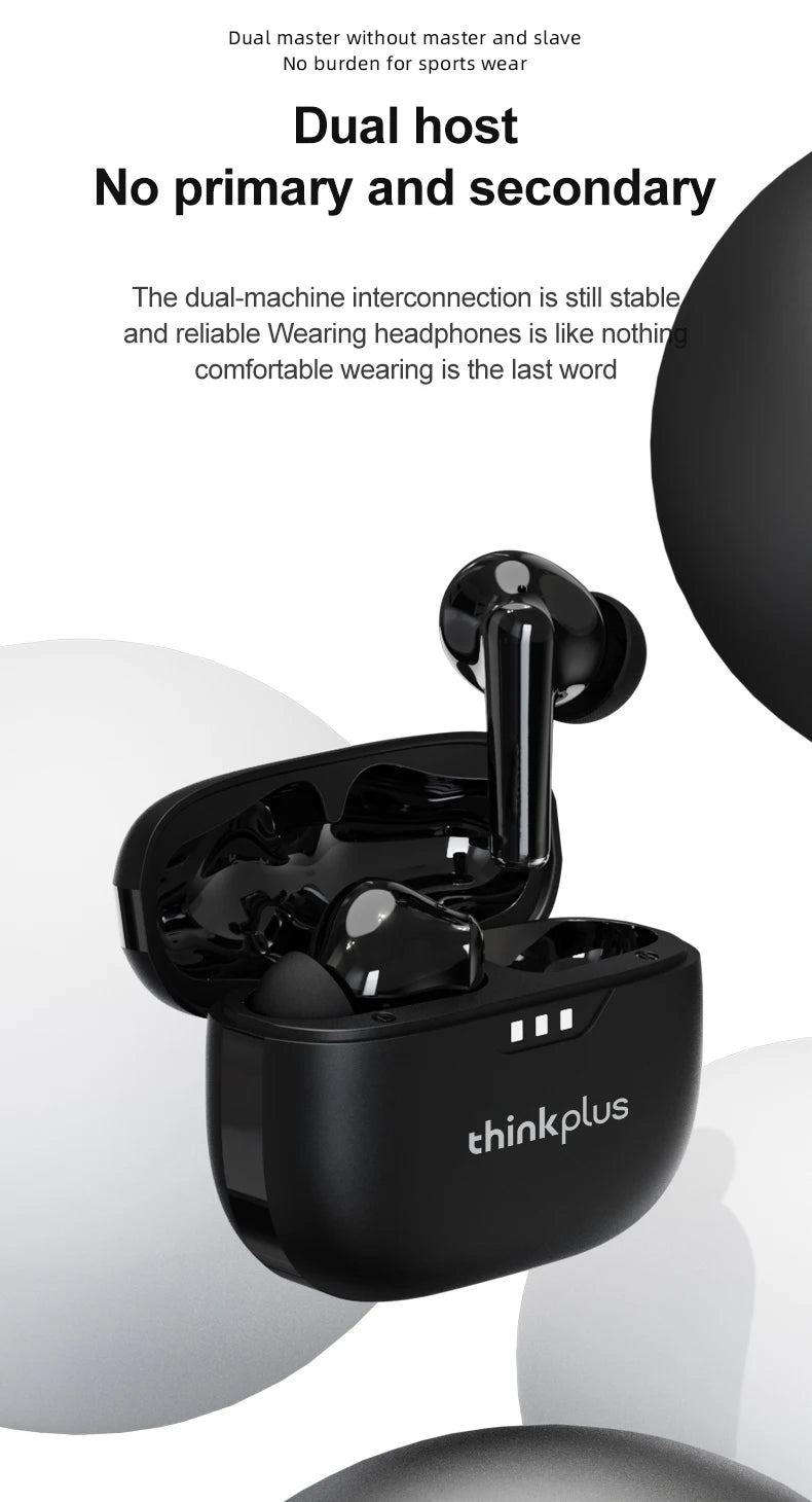 Lenovo Earphones TWS Wireless Bluetooth 5.3 Earbuds HiFi Stereo Noise Reduction Headphones Touch Control HD Call with Mic New
