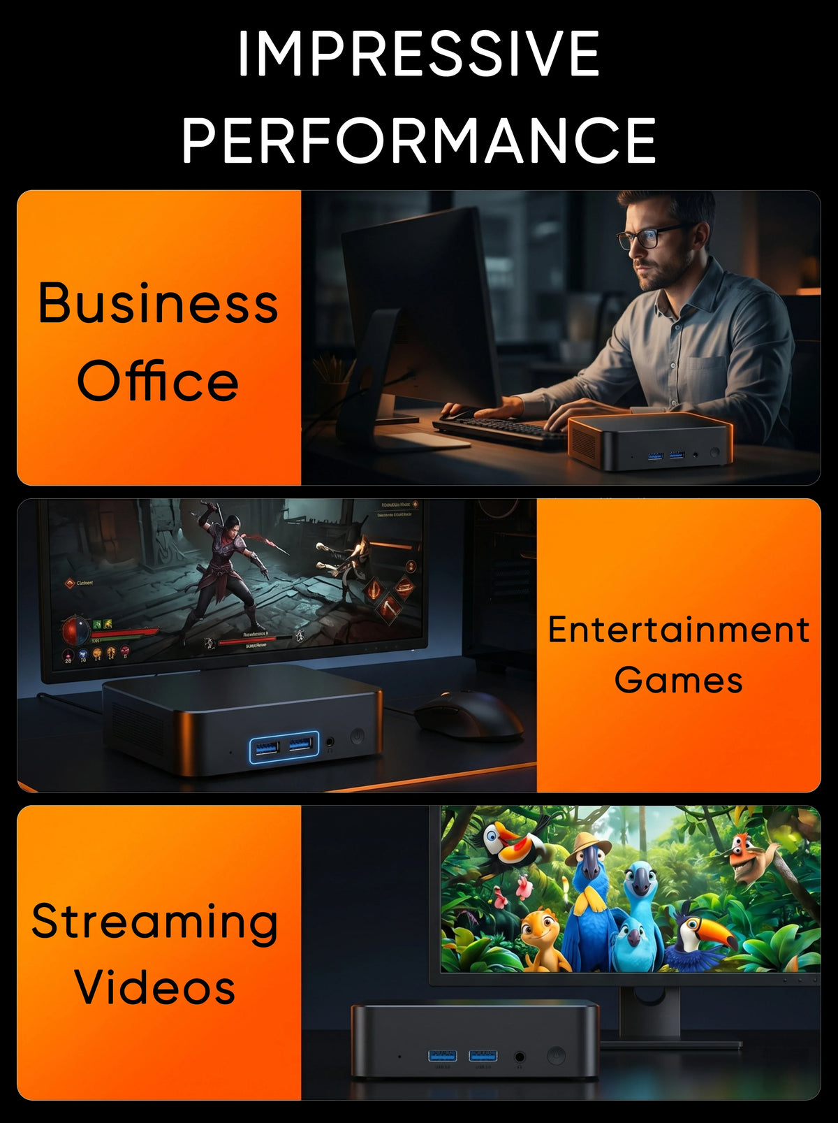 2026 New Intel Core I7 8650U Mini PC Windows 11 Pro 32GB+2TB Ultra Compact Silent Desktop Computer Dual HDMI Business Office