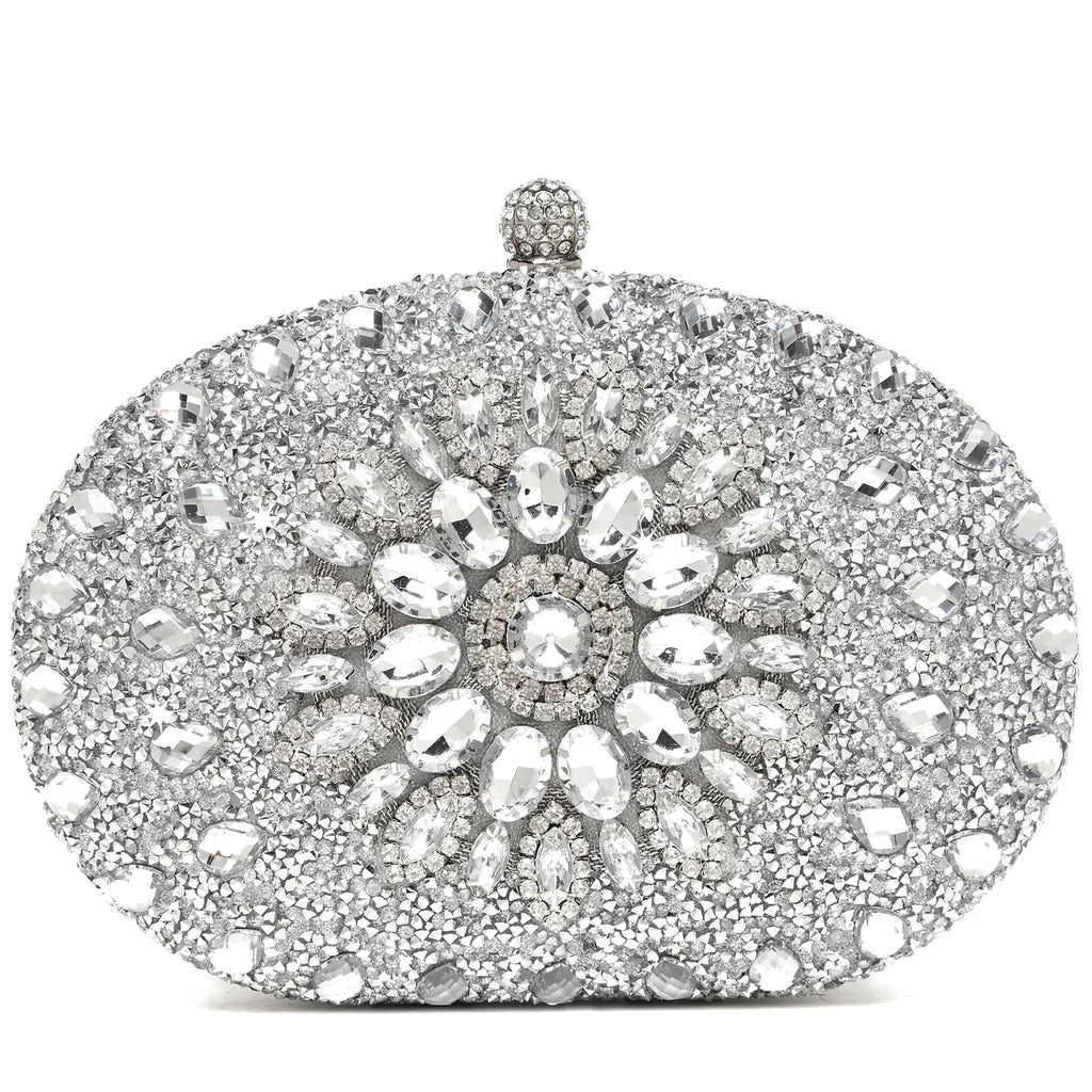Women's Evening Bags Sparkly Rhinestone Clutch Purses Luxury Handbags