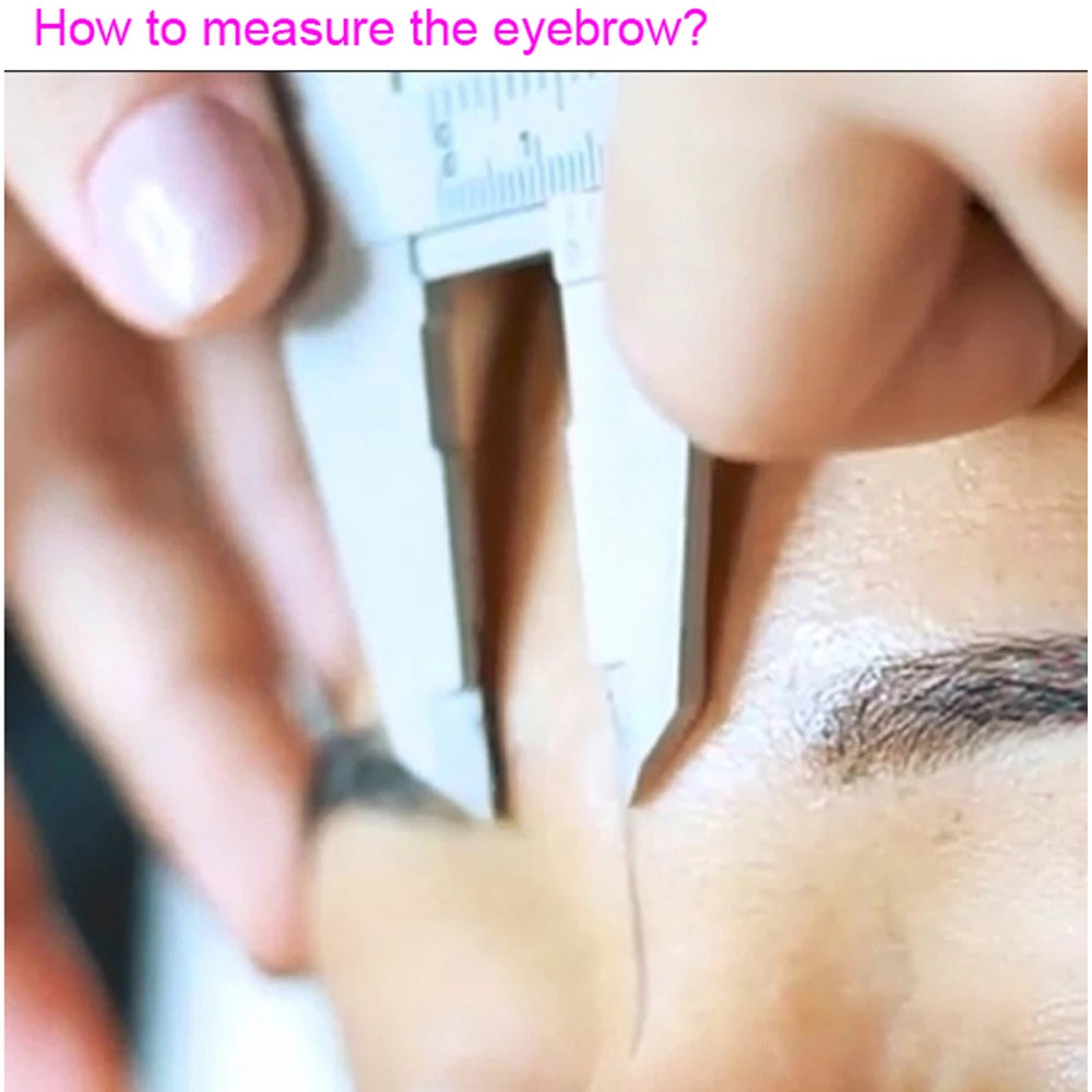 Microblading Eyebrow Design Tools 0-150mm Vernier Calipers Double Rule Scale Plastic Ruler For PMU Eyebrow Measuring Tools Use