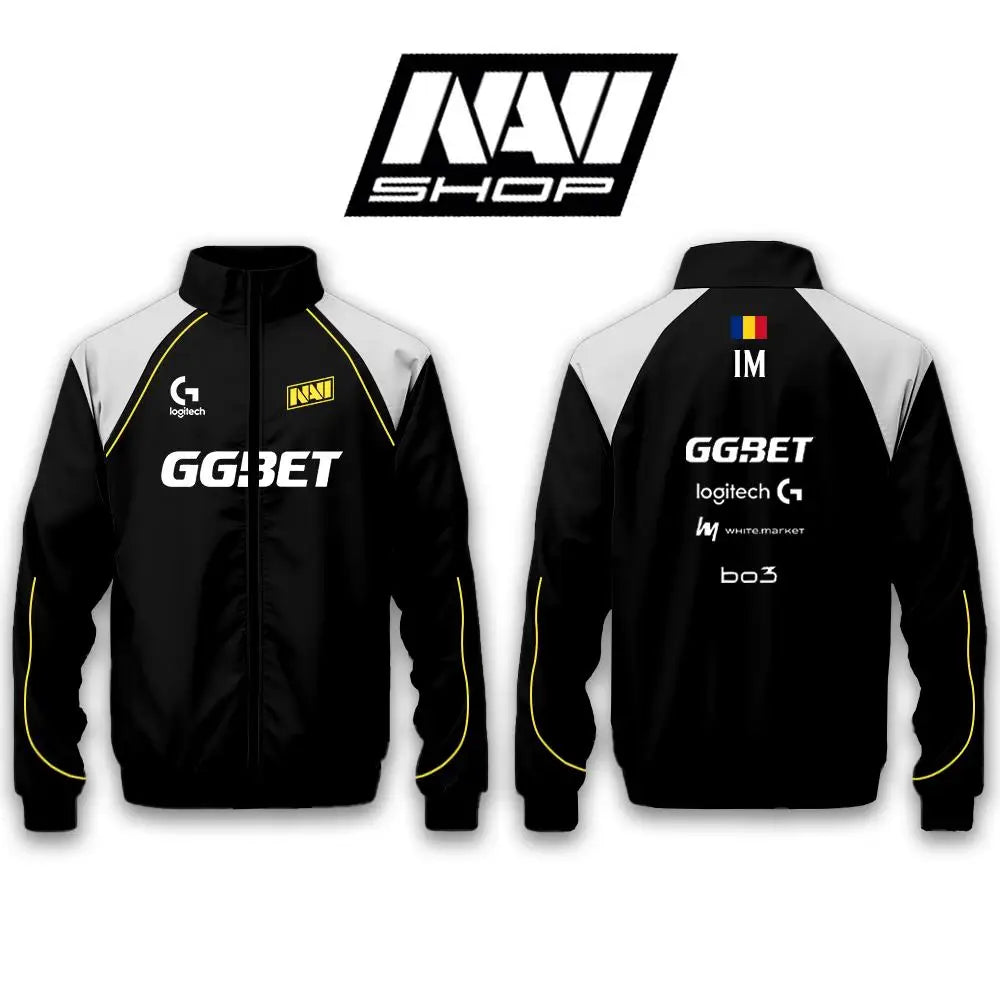 NAVI Esports Club Autumn/Winter Jacket Uniform CS2 Pro League Team Training Jersey With Zip-Neck Men's Trendy Streetwear
