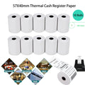 57x40mm Cash Register Thermal Paper 10 Rolls Compatible POS Credit Card Machine Catering Takeout Kitchen Queue Receipt Printing