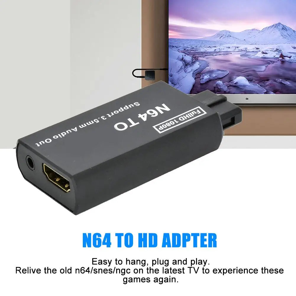 HD Video Adapter For Gamecube Console N64 To HDMI-compatible Adapter Converter Cable For N64/SNES/NGC Accessories