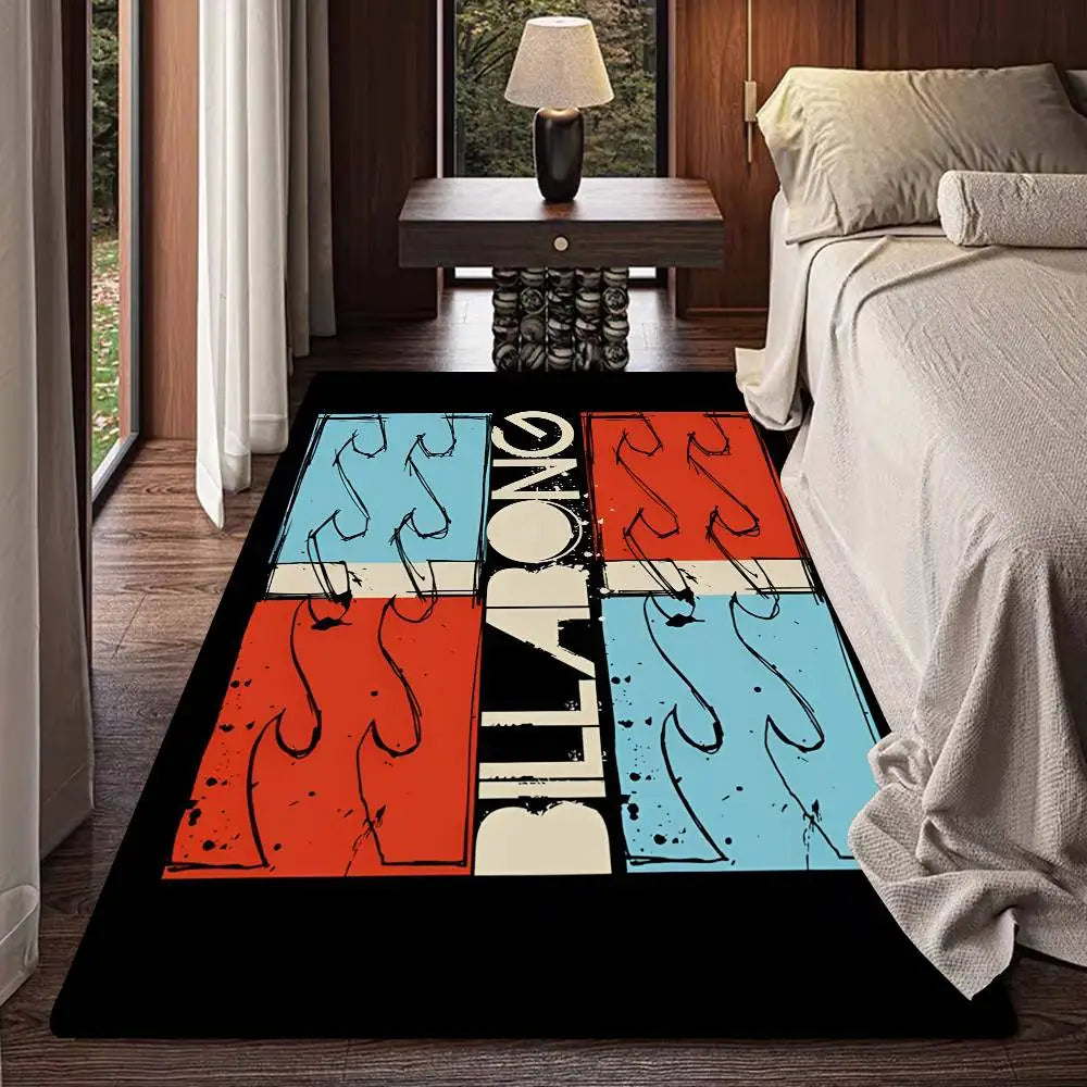 Fashion Billabongs Anime Room Mats Cheaper Anti-slip Modern Living Room Balcony Printed Modern Home Decor