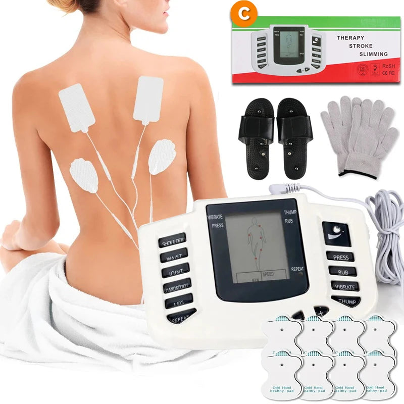 8-mode Full Body Massager Electric Muscle Stimulator Acupuncture Low Frequency Pulse Vibration Massage Relax Muscle Anti-fatigue
