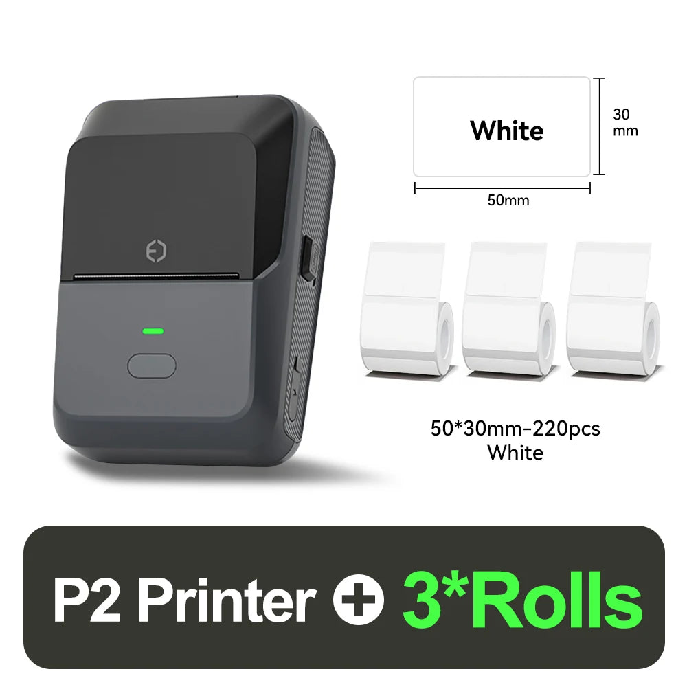 20-50mm Mini Thermal Label Printer 2 inch Barcode Sticker Normal Self-adhesive Paper Printing Pocket Labeling Machine Wireless
