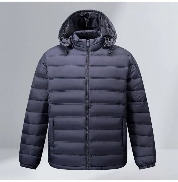 Puffer Jacket Men Hooded Warm Winter Jacket Thick Business Parkas Autumn Outerwear Coat Fashion Casual Lightweight Quilted Coats