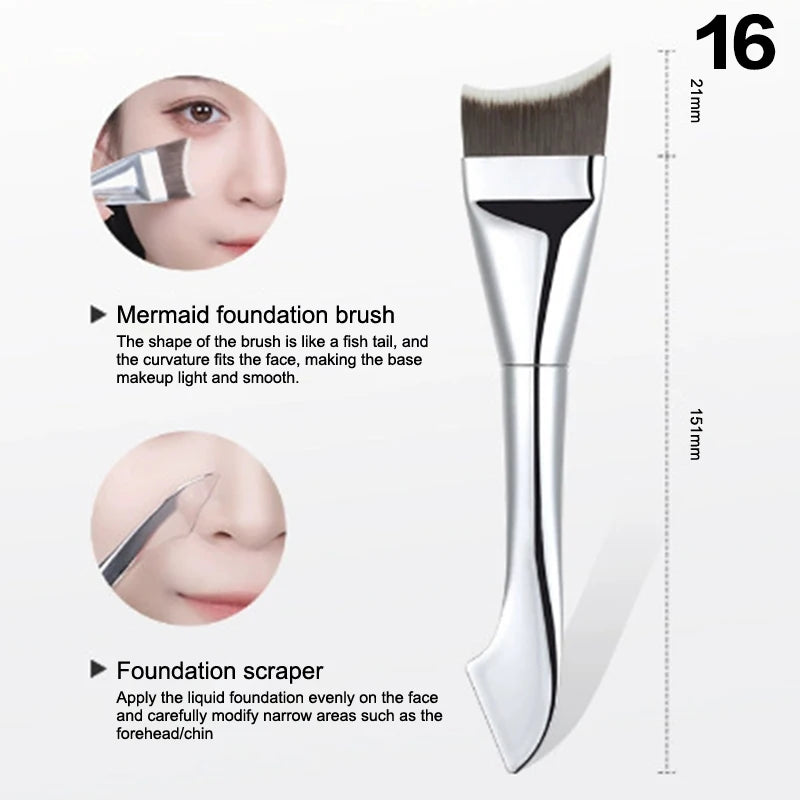 Ultra Thin Foundation Brush Lightweight Face Contour Brush Flat Contour Brush Foundation Cream Makeup Brushes Beauty