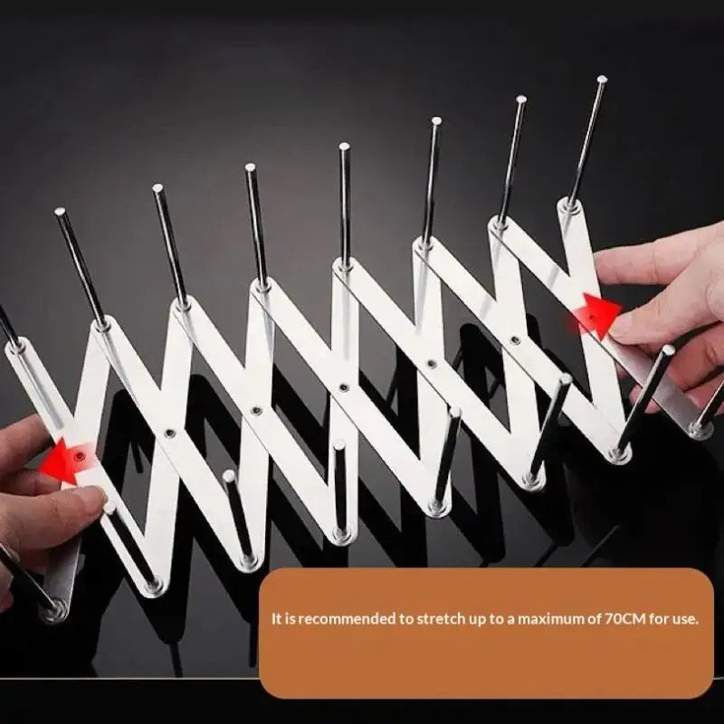 Stainless Steel Dish Rack Adjustable Kitchen Drainer Foldable Utensil Holder For Dishes Cups Pots & Lids Space Saving
