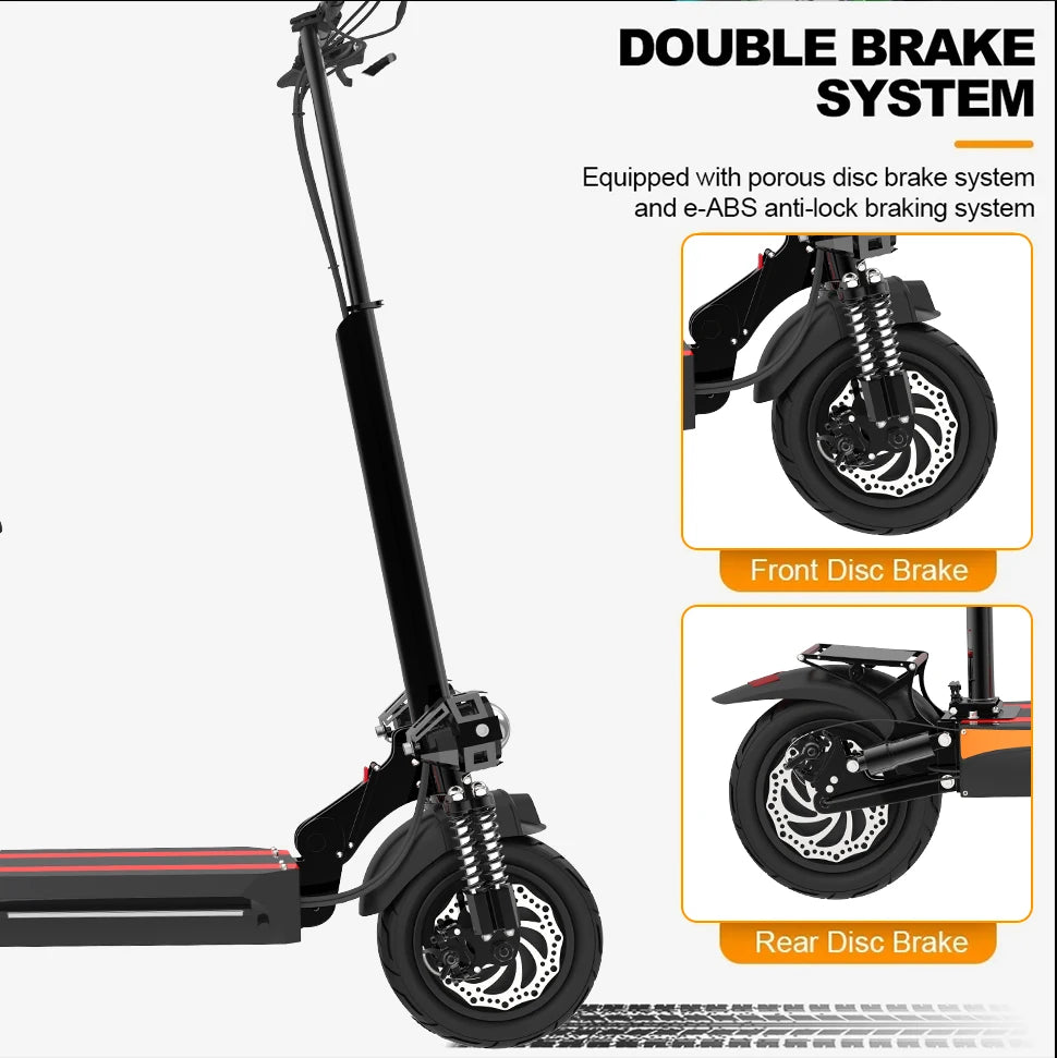 75km Long Range Electric Scooter 20Ah Battery 65km/h Top Speed Street Tires Adults Scooter Long battery life for commuting