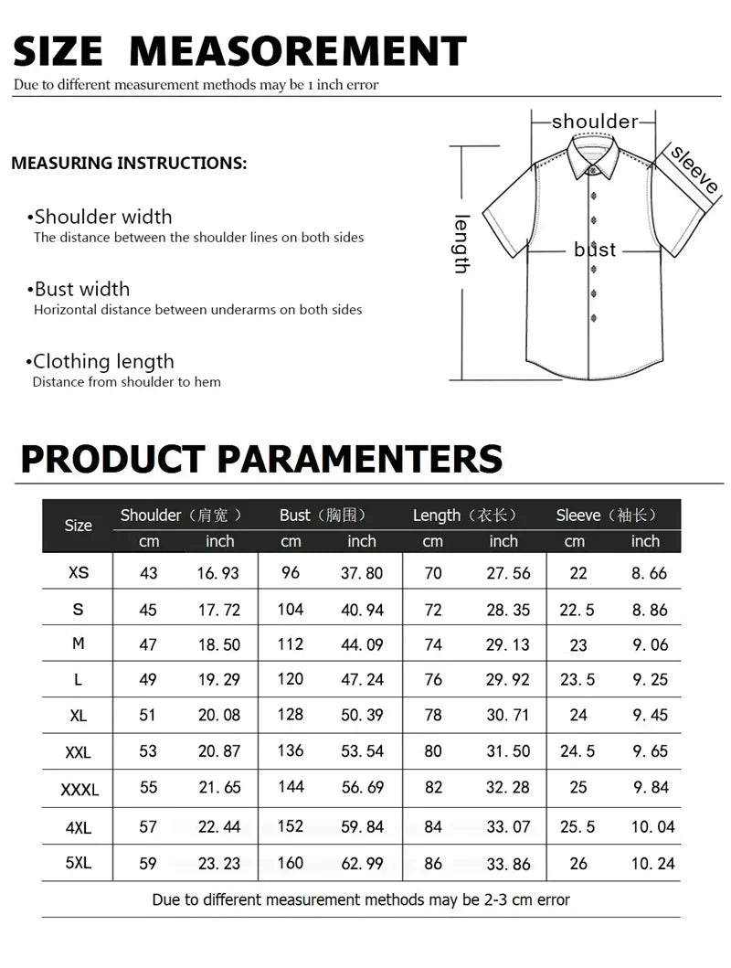 Men's Hawaiian shirt short sleeved printed button clothing summer beach shirt casual vacation comfortable and breathable