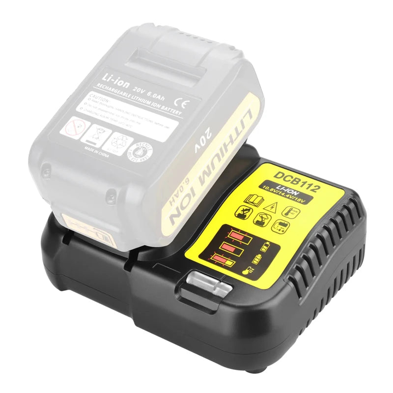 Lithium Battery Charger Accessories Parts LED Display For DeWalt For XR 10.8V 14.4V 20V Li-ion Cell Pack DCB112 DCB115 DCB118