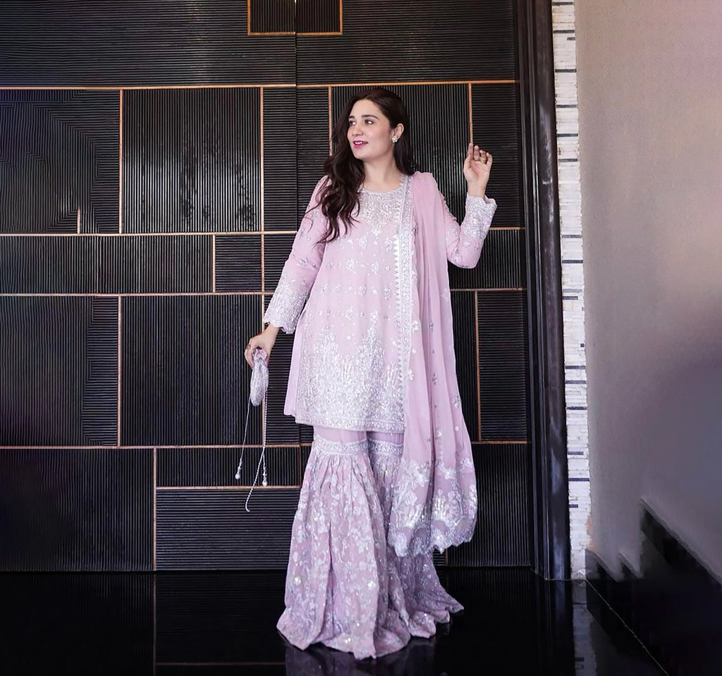 Elegant Rayon Salwar Kameez With Heavy Embroidery Sequin Work Floor-Length Kurti And Dupatta For Wedding Occasion Women