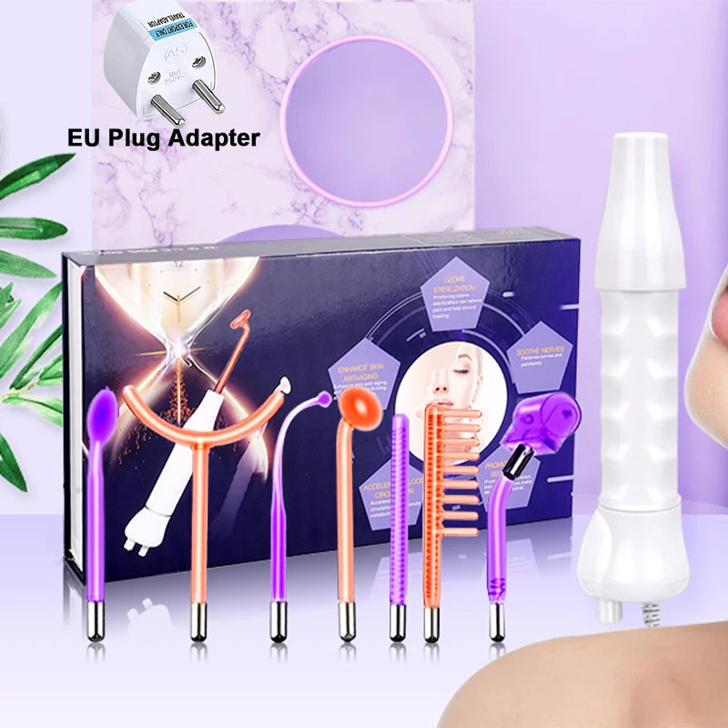 7 in 1 High Frequency Beauty Machine/ Professional Portable Handheld High Frequency Facial Skin Beauty Machine